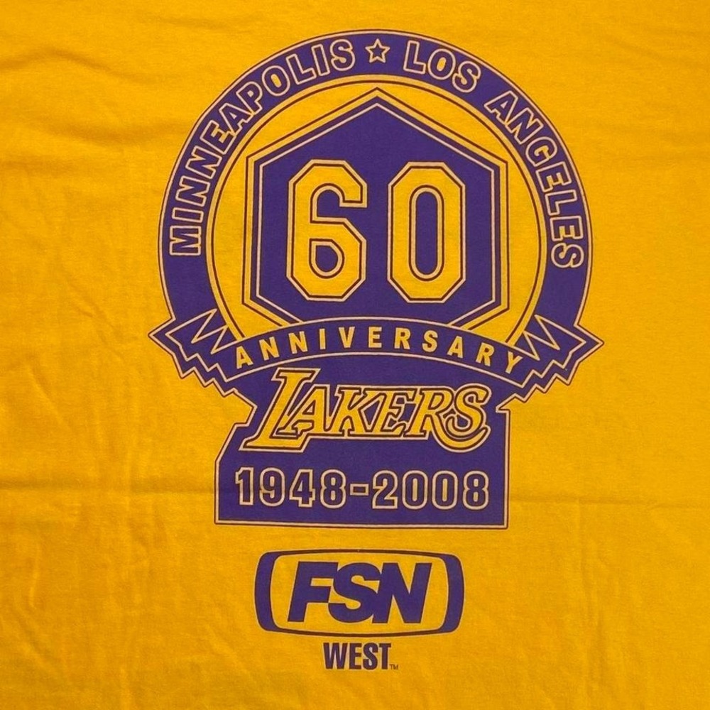 'Vintage 2000s LA Los Angeles Lakers basketball promo shirt - 60th Anniv